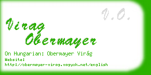 virag obermayer business card